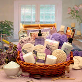 gift for her, spa gift basket, pamper gift basket, spa basket
